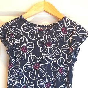 Jumping Beans Girls Dress Skater Floral Navy Size 8